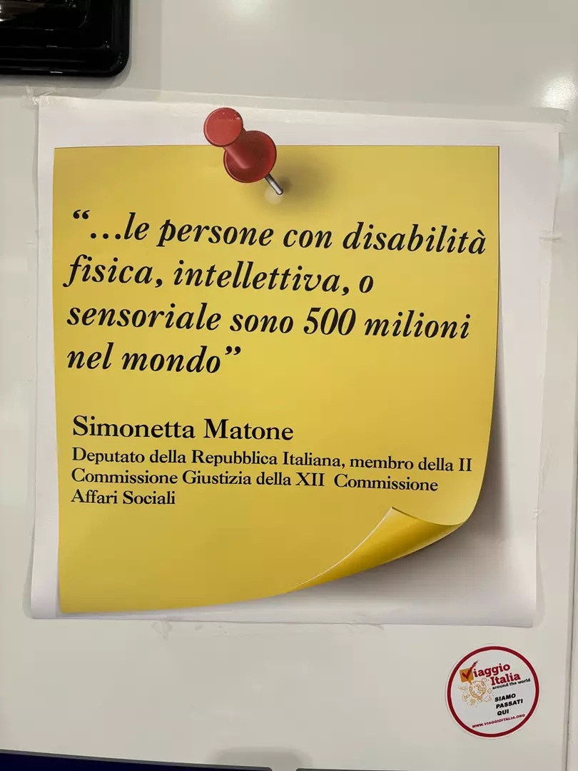 Post it con citazione sulla disabilità